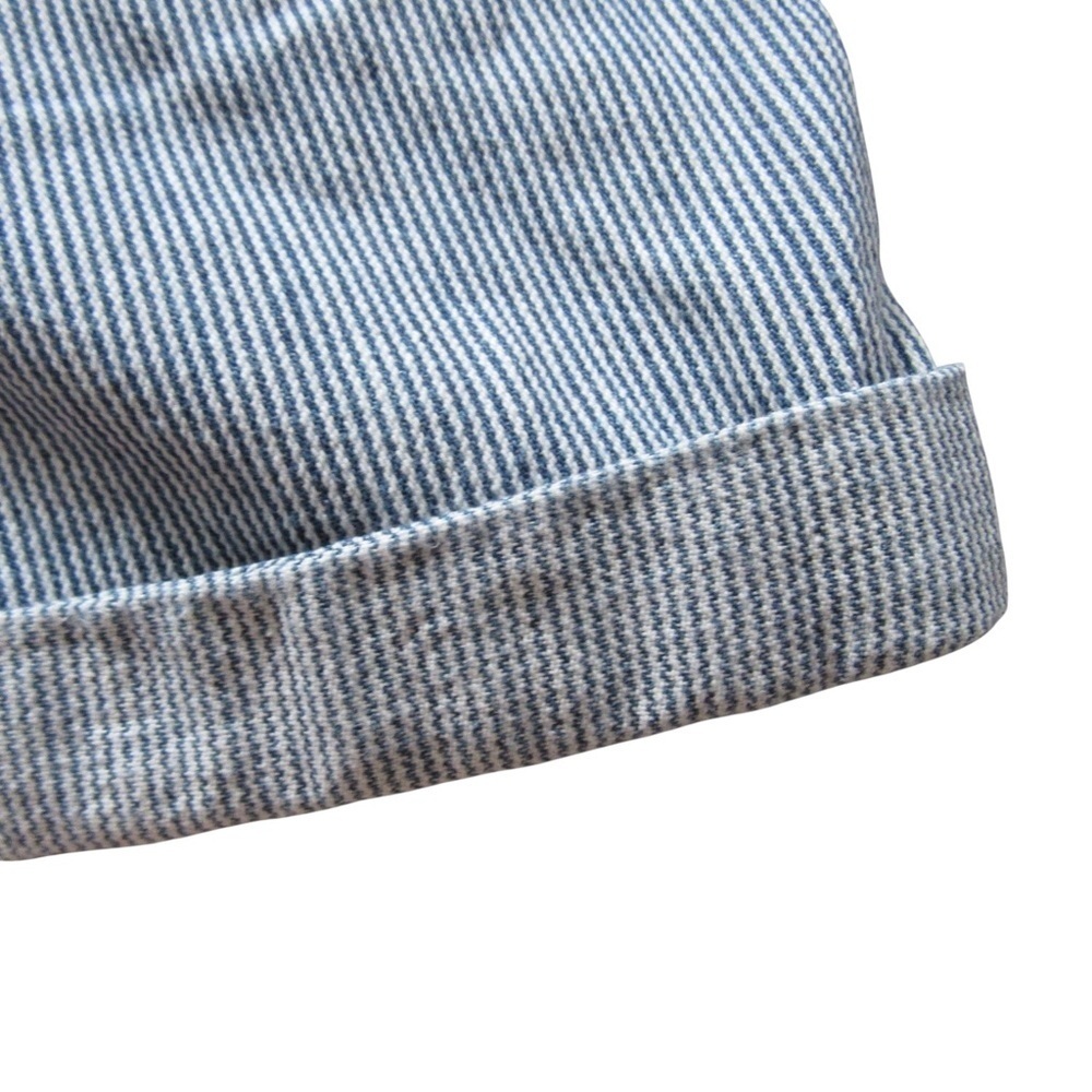 LOFT Blue White Striped Cotton Shorts 14 Soft Pockets Cuffed Nautical Classic - Picture 5 of 8